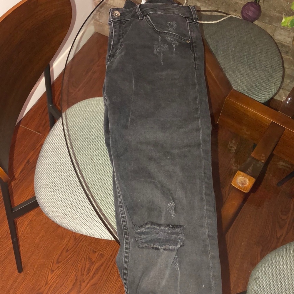 H&M Distressed Faded Black Jeans